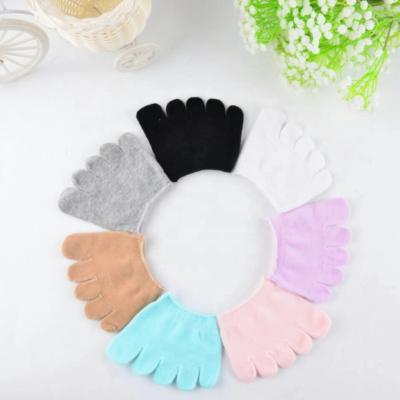 China Antibacterial Women Cotton Open Toe Half Sock No Heel Invisible Toe Sock for sale