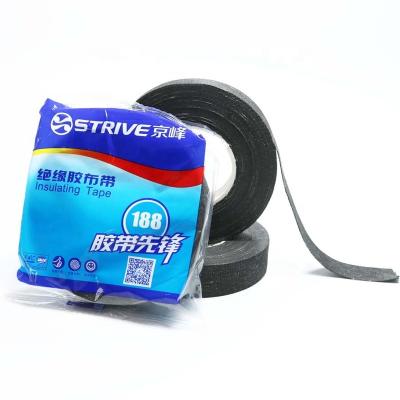 China Black Automotive Electrical Cloth Cotton Cotton Insulation Tape Cloth Devices Adhesive Tape for sale