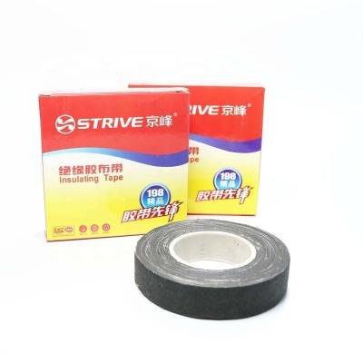 China Factory Hot Selling Temperature Resistant Insulation Stocking For Electrical Equipment Cloth Black Insulating Tape for sale