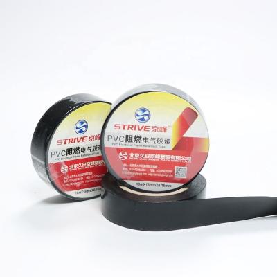 China Jingfeng Flame Retardant 18mm X 10m Customize Colored Glossy PVC Film Flame Retardant PVC Insulation Electrical Good Tension Tape for sale