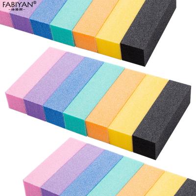 China Sponge 4 Ways Sponge Nail Buffer Sanding Grinding Polishing Block for sale