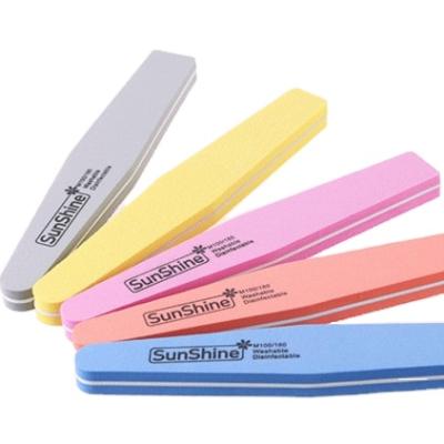 China 5 Different Colors Plastic 100/180 Sun Nail Buffer For Nail Polish for sale