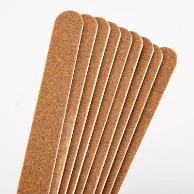 China EMERY Nail File 80/80 Grit Double Sided Brown Color Emery Board Nail Buffering Wooden Files for sale