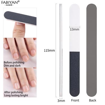 China Sand paper+ps board+EVA 3 sides 320/600/1500 gray grit nail file pad for nail polish for sale