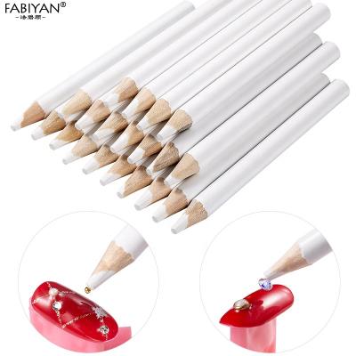 China Angular Blush 10PCS/Set Nail Pencil Rhinestone Picker Crystal Dotting Tools Manicure Decorations DIY Salon White Wax Pen for sale