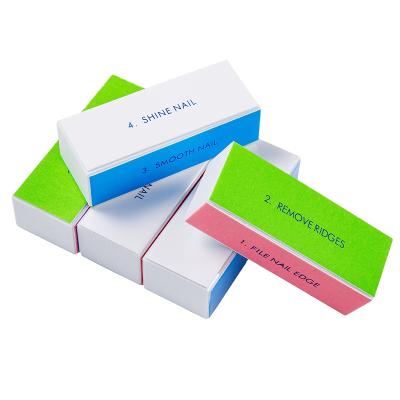 China 5pcs /lot 4-Ways Sponge Block Files Buffer Buff and Shine Nail Sanding Pad for sale