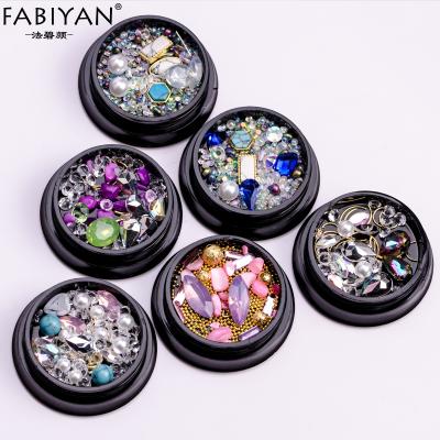 China Nail Art Glitter Caviar Rhinestone Crystal Gem Stone Pearl Metal Accessories Tips UV Design Acrylic Gel Decoration Manicure Tool SKU000672 for sale