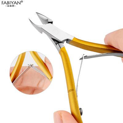 China Right Handed Dead Cut Nail Scissors Stainless Steel Skin Remover Art Cuticle Scissor Nippers Clipper For Trimming Pedicure Care for sale