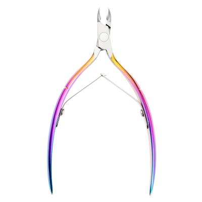 China Right Handed Titanium Plating Scissors Stainless Steel Cuticle Nipper For Dead Skin for sale