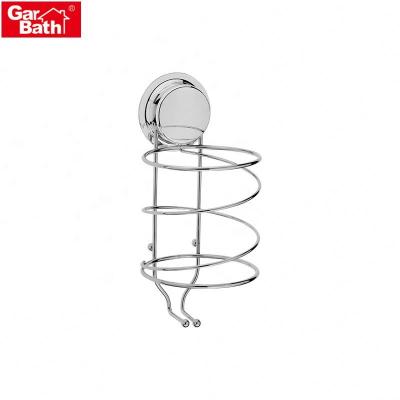 China Good Quality Stainless Steel Vacuum Suction Cup Wall Mounted Hair Dryer Hand Free Hair Dryer Stand for sale