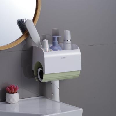 China Self-adhesive Wall Mounted Hair Dryer Storage Rack Bathroom Plastic Hair Dryer Holder for sale