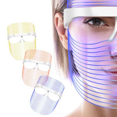 China Skin Tightening Radio Massage Therapy Spa 3 Colors Beauty Device Facial Light Beauty Device Led Therapy Mask for sale