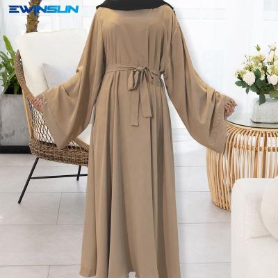 China hot sale 100%Polyester black muslim abaya for arab malaysian jilbab simple women prayer dress kaftan dubai islamic clothing islamic clothing abaya for sale