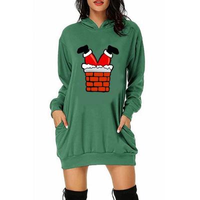 China Anti-wrinkle Winter Christmas Sweatshirts Cartoon Printing Long Sleeve Hooded Hoodies Fashion Casual Pullover With Pockets Loose Clothes for sale