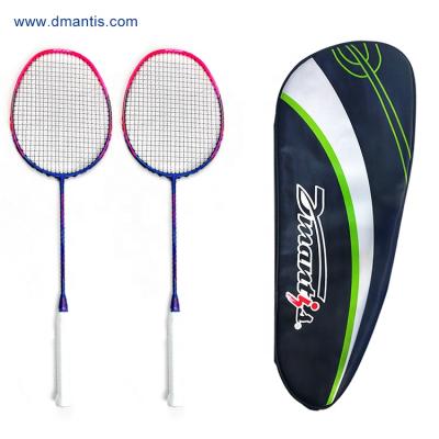 China Eastic & Durable Full Carbon Badminton Racket Lightweight 22-30lbs Racket Set Strength for sale