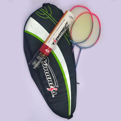 China Game Healthy Popular Bag Graphite Backpack Design Big Volume Carbon Badminton Racket Set With 1 Dozen 3in1 Shuttlecocks for sale