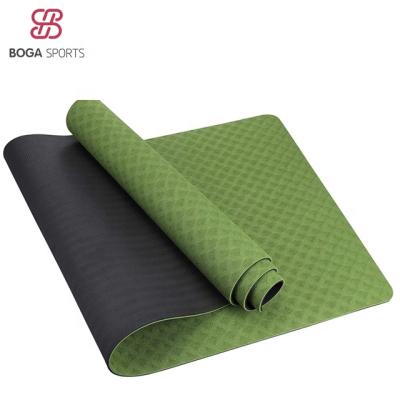 China Customized Eco-Friendly Home Yoga Mat Eco-Friendly Natural Regenerated Fitness Exercise Double Pose Tape Yoga Mat for sale