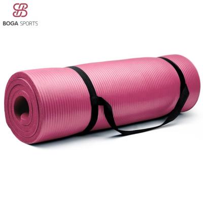 China Eco-friendly Support Customized Yoga Mat Home Fitness NBR Eco-friendly Non-slip Mat for sale