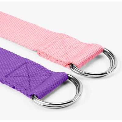 China Eco-Friendly Organic Bodybuilding Fitness Yoga Strap Cotton Yoga Belt for sale