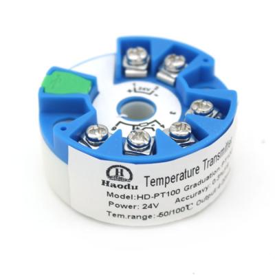 China Circular Mount Universal Input Analog Temperature Transmitter 4 20ma HD-HSM-PT100 for sale