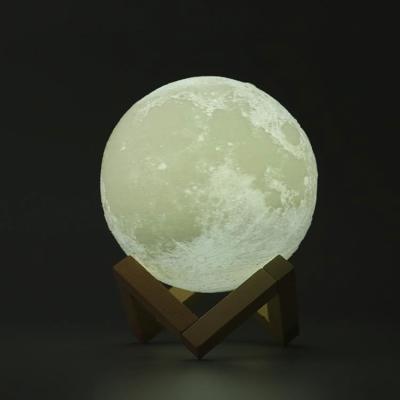 China 15cm Creative Modern 3D Moon Lamp USB Charging Touch Control Remote Control Led Night Light for sale