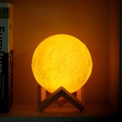 China Modern Promotional Decoration 3d Cheap Office Led Moon Night Lamp Light For Home for sale