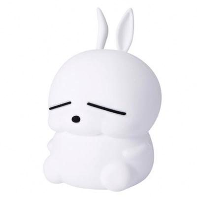 China Children Sleeping Inside Cute Rabbit Wholesale Animal Kids Gift Silicone Led Night Light Lamp for sale