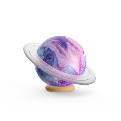 China Smart Portable Night Light Planet Music Long Battery Life Color Changing Wireless Speaker Decorative Lamp for sale