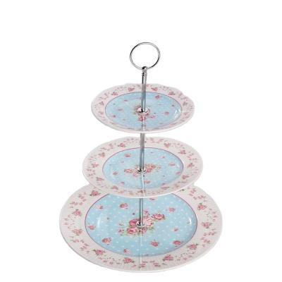 China Drinkware/Home/Gift Hot Selling 3 Layers Control Food Grade Porcelain Courteous Fine Cake Stand Soft Food Stand for sale