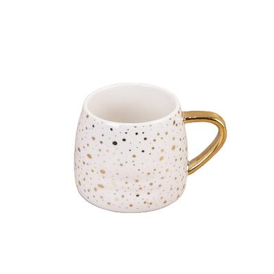 China Viable high quality supplier of china coffee mugs with gold handle breakfast milk ceramic mugs for sale