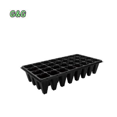 China Durable Greenhouse Seed Propagation 540x280mm 15-288 Cells 0.5-1mm PS Thick Black Nursery Trays for sale