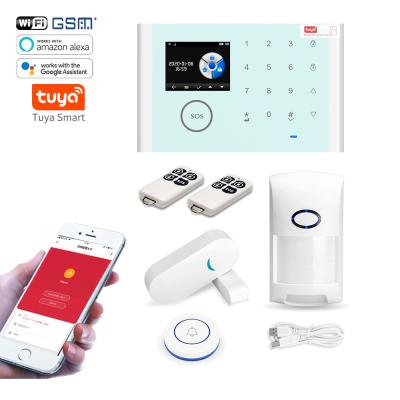 China Tuya GSM Wifi APP Alarm System Smart Radio Home Burglar Intruder Alarm System 160*100*12.5mm for sale