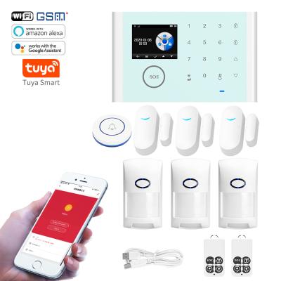 China Radio 99 Zones Wireless GSM Wifi Tuya Smart Home Security Alarm System 160 * 100 * 12.5 mm for sale