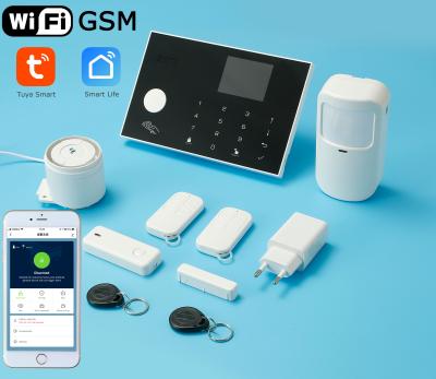 China Tuya Smart Life APP Controls Wireless GSM Wifi Tuya Smart Alarm System Security Alarm System Kit 180*115*22mm for sale