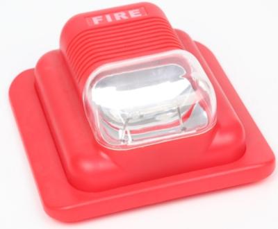 China 12V LED Red Fire Strobe Light 126*126*47mm for sale