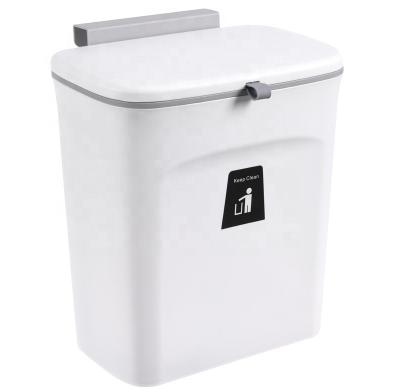 China 2.4 Gallon Kitchen Sustainable Compost Bin For Countertop Or Under Sink, Small Hanging Trash Can With Lid Mountable Indoor Compost Bucket for sale