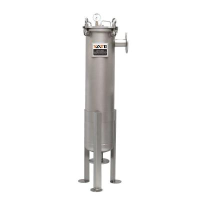 China Stainless Steel 304 / 316 Inter Line Single Bag Filter Housing Filter For Liquid Filtration for sale