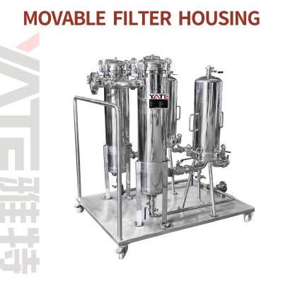 China Stainless Steel Filter Housing Mobile Filter Unit Connection Flange Or Thread for sale