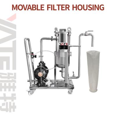 China Stainless Steel Movable Filter Housing With Pump Water Cartridge Filter Housing for sale