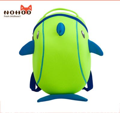 China Soft Neoprene Waterproof Kids Backpack Lightweight Dolphins Pattern for sale