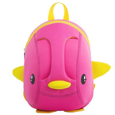 China Pink Kids Book Bags NH017 , Pretty Little Kid Backpacks Duck Style for sale