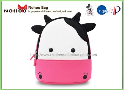 China Soft Personalized Preschool Backpacks , Toddler Cow Backpack 24.5*22*7.5cm for sale