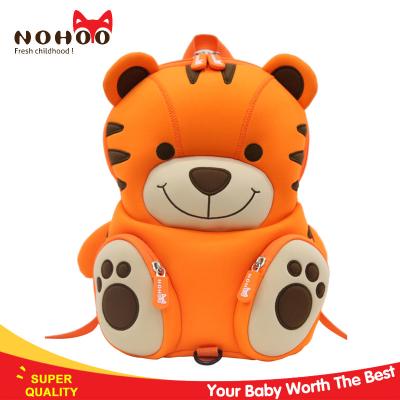 China NOHOO neoprene tiger baby bag kids toddler backpack for camping  28*9*19cm for sale