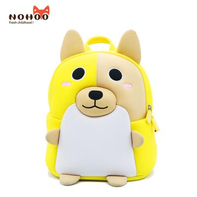 China 3D Corgi preschool animal backpack made of environmentally and non-toxic neoprene material,cute and stylish for sale