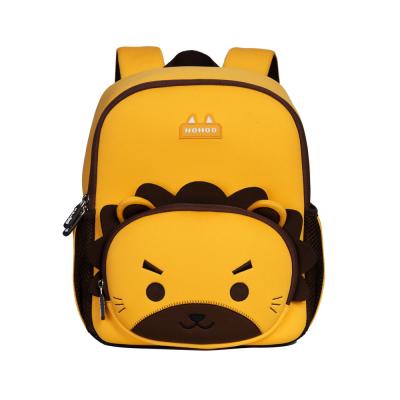 China NHB053XL Nohoo brand new item cute neoprene 3D cartoon kids backpack lion for sale