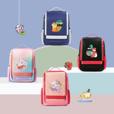 China NHB320 high quality PU polyester Cartoon School Bag Cute Animal Kids Shoulder student travel bags for sale