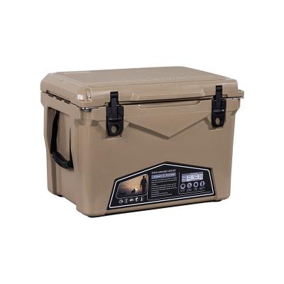 China Waterproof US Warehouse 35QT Sand Color Rotomolded Ice Cooler Beer Cooling Box for sale