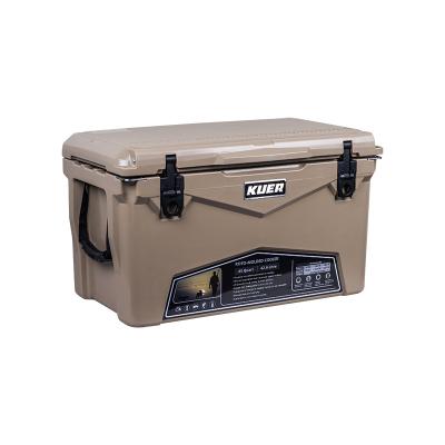 China Waterproof KUER 45QT Rotomolded Insulated Box Fishing Cooler Cooler Box for sale