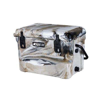 China KUER 20QT Desert Camouflage Color Mini Waterproof Cooler Box Camping Cooler Box Custom for sale