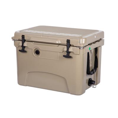 China Waterproof Camping Cooler Box 35QT Plastic Cooler Box B Series Rotomolded Hard Cooler Box for sale